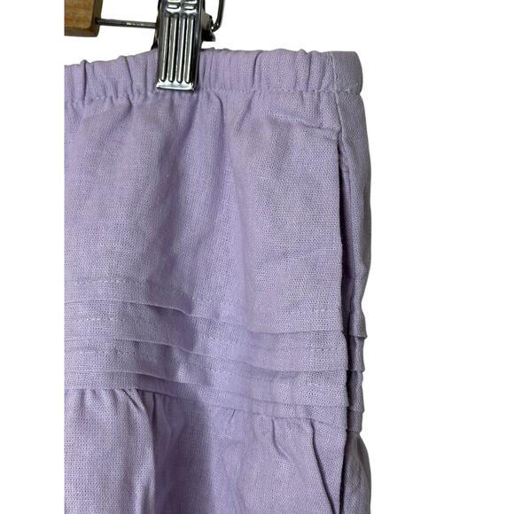 NWT Hollister Linen Blend Skort XXL Ruffle Festival Feminine Pockets Lavender - Picture 3 of 12